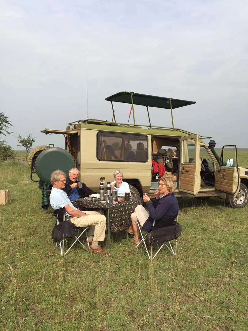 Sunset in Masai Mara with out Landcruiser